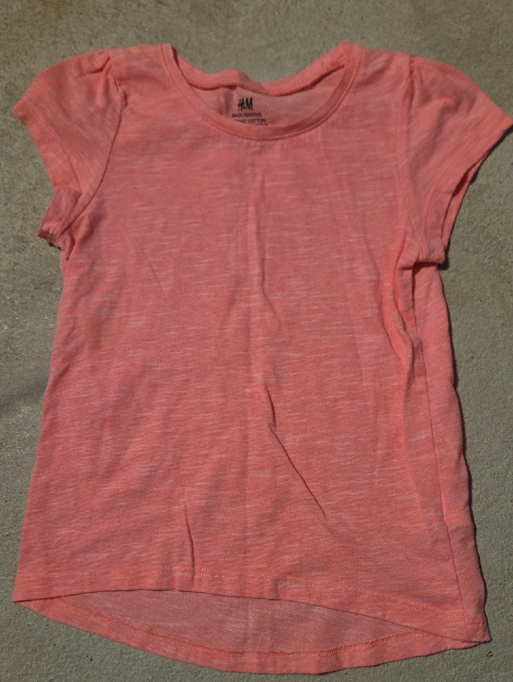 H&M Girls 4-6 Cotton Pink Tee